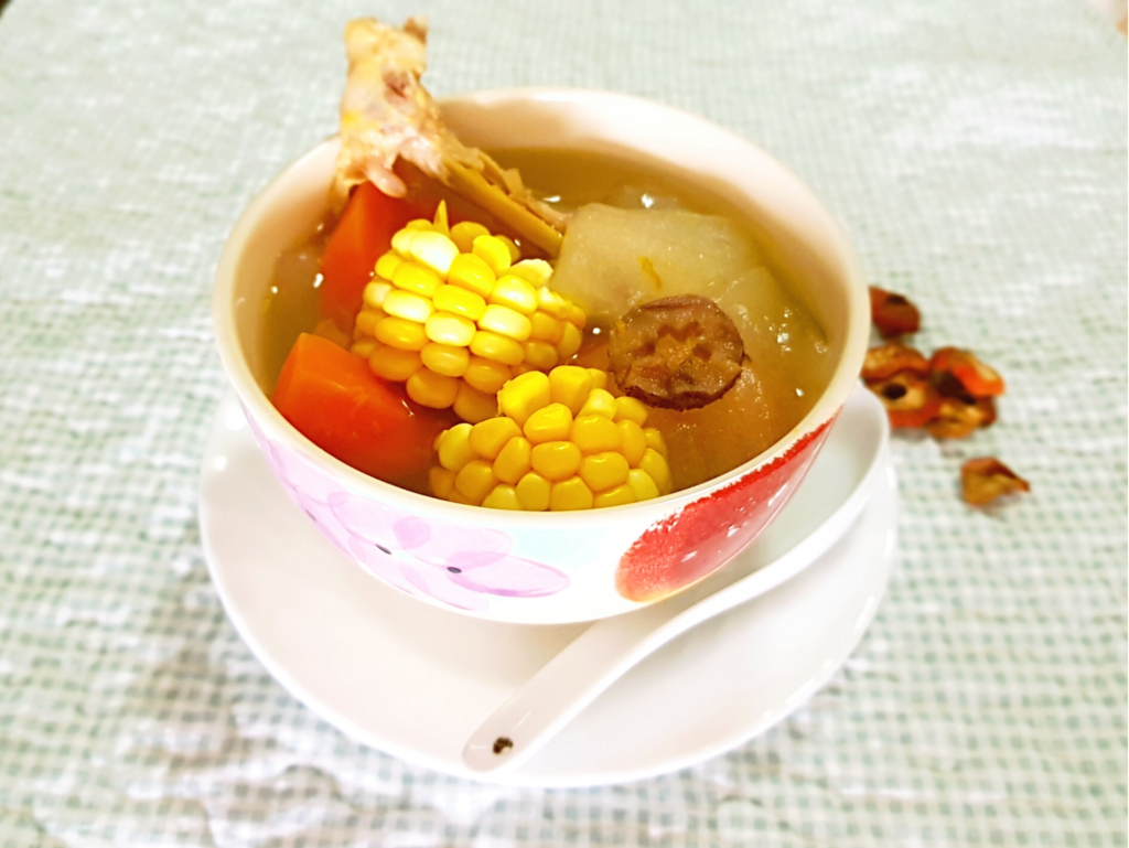aloe vera and corn soup